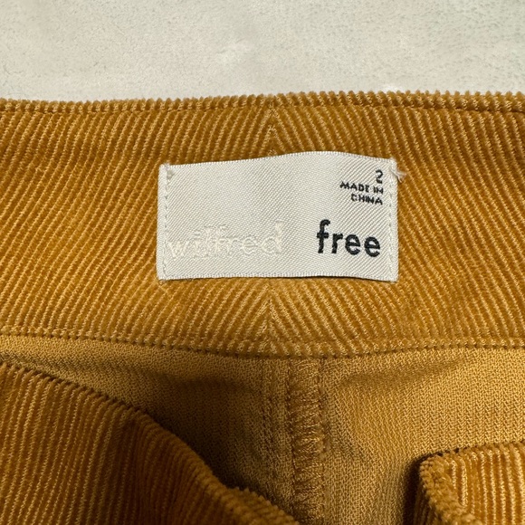 Aritzia / Wilfred - Mustard Corduroy Skirt - Picture 3 of 3